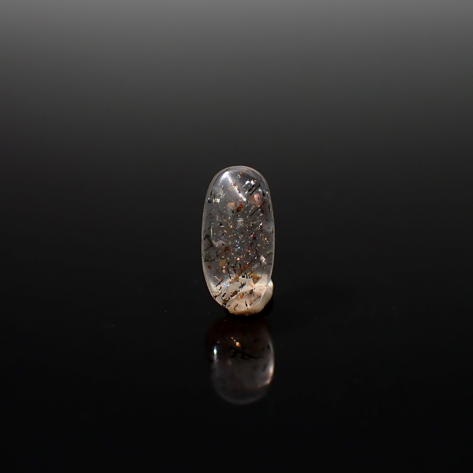 レインボーラティスサンストーン オーストラリア産 0.72ct / 9x4.6mm前後 [260632531]