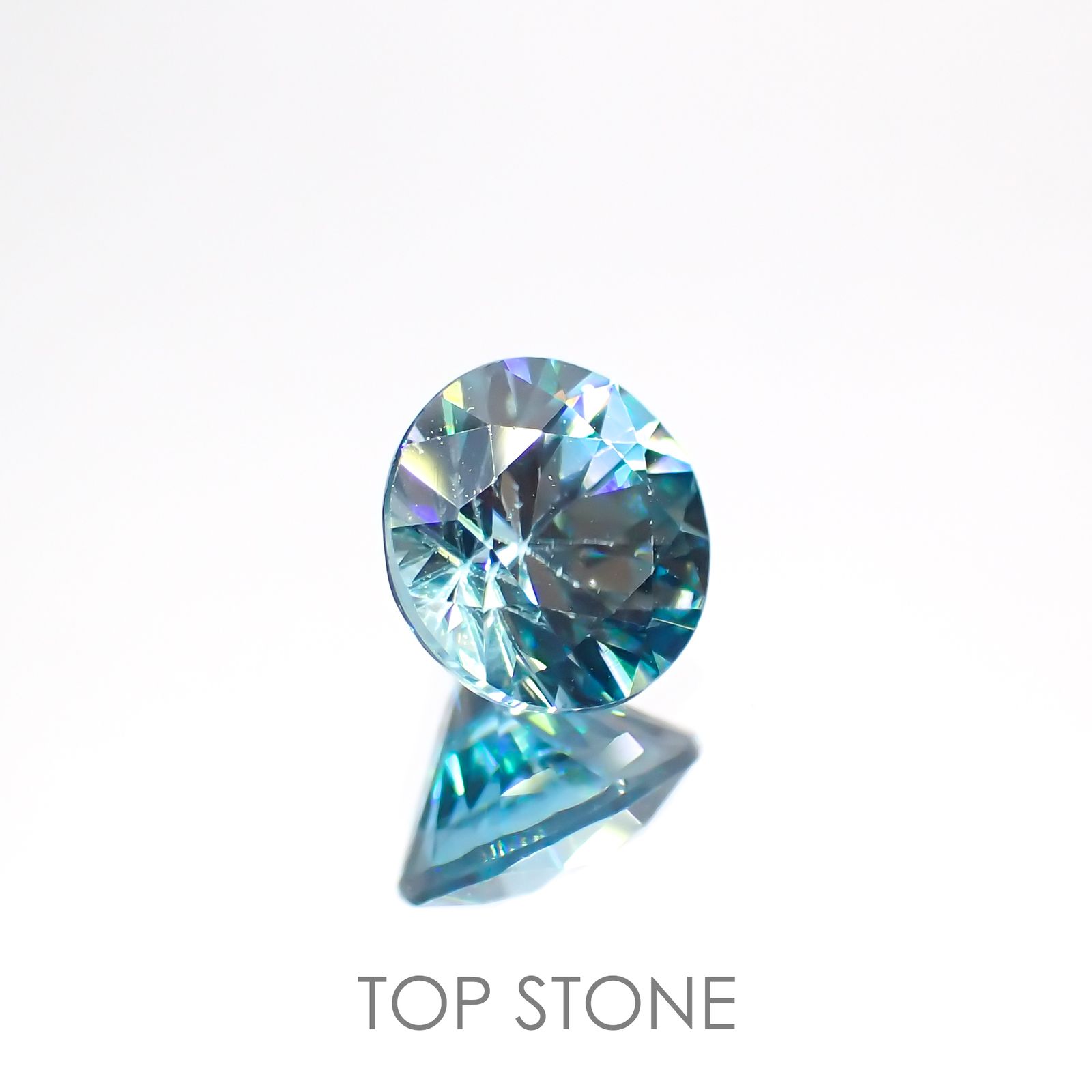 ブルージルコン(宝石名ジルコン) カンボジア産 1.33ct 識別済[20063100]6×6mm前後