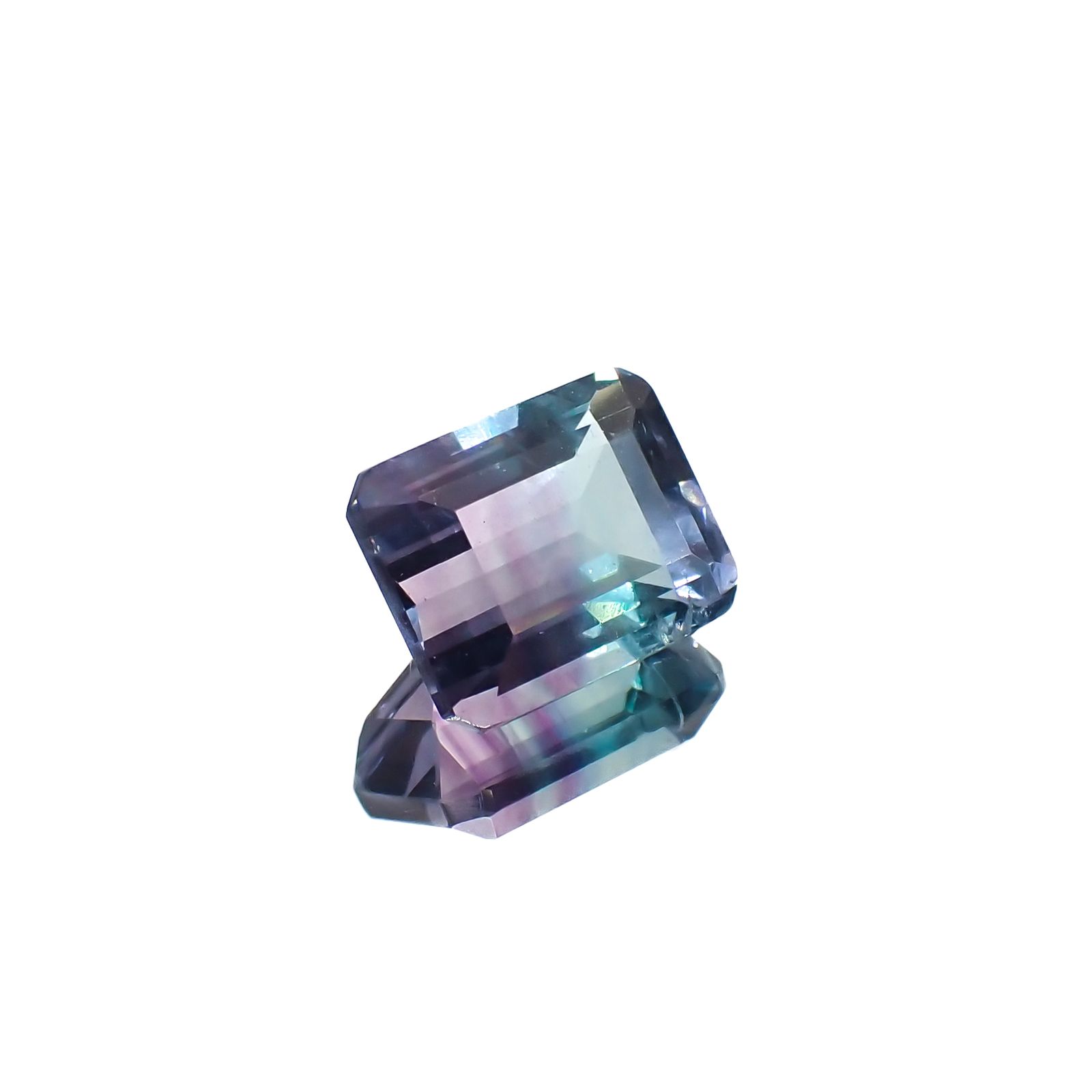パーティカラーフローライト フルオレッセンス ブラジル産 4.75ct[230823263]10.3x8.2mm前後