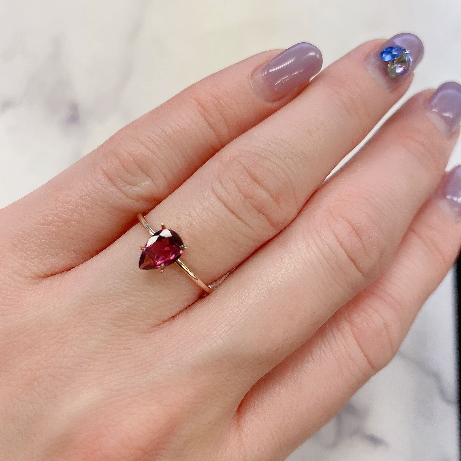パープルトルマリン(宝石名パープル・トルマリン)ブラジル産 0.70ct 識別済[231023893]7.8x5.1mm前後