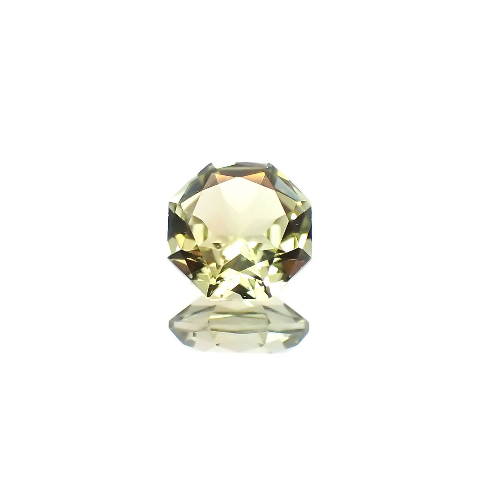 ◇オクタゴンカット◇グリーントルマリン(宝石名グリーン・トルマリン)ブラジル産 識別済 0.49ct / 5.1x5.1mm前後 [231124200]