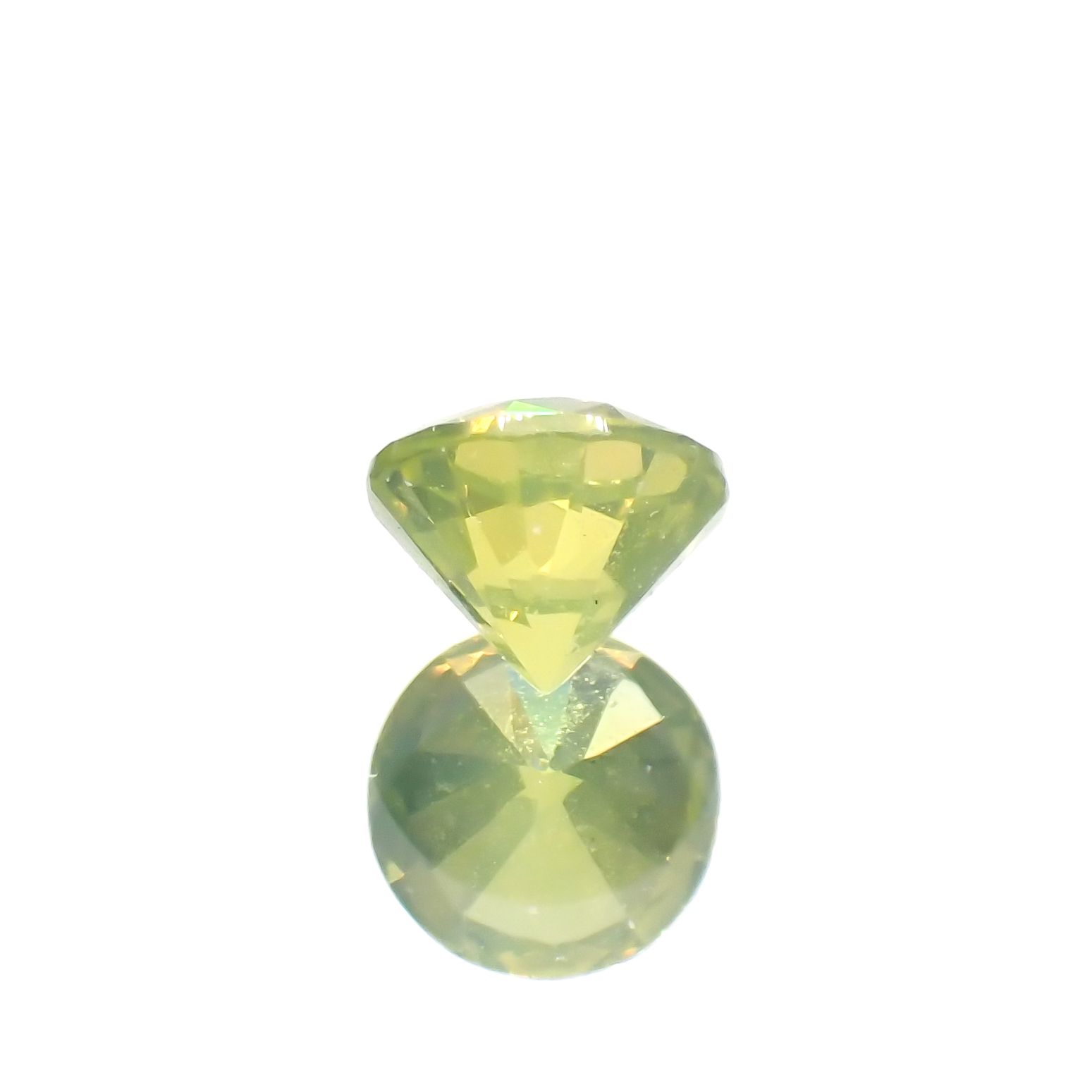 クリソベリル(宝石名クリソベリル)スリランカ産 0.28ct 識別済[230622491]3.8x3.8mm前後