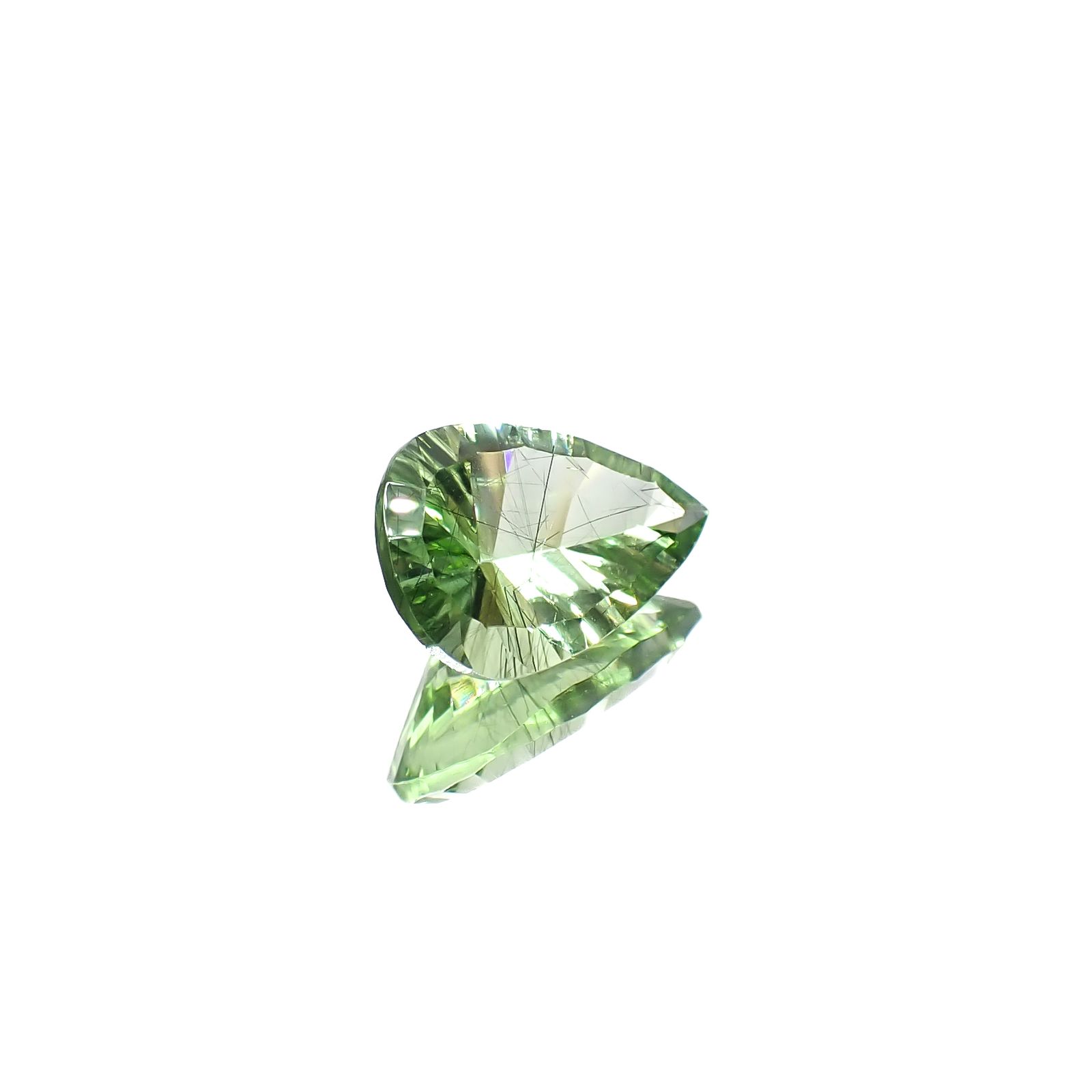 ◇コンケーブカット◇ルドウィジャイトインペリドット パキスタン産 2.64ct[240628421]11.7x7.8mm前後