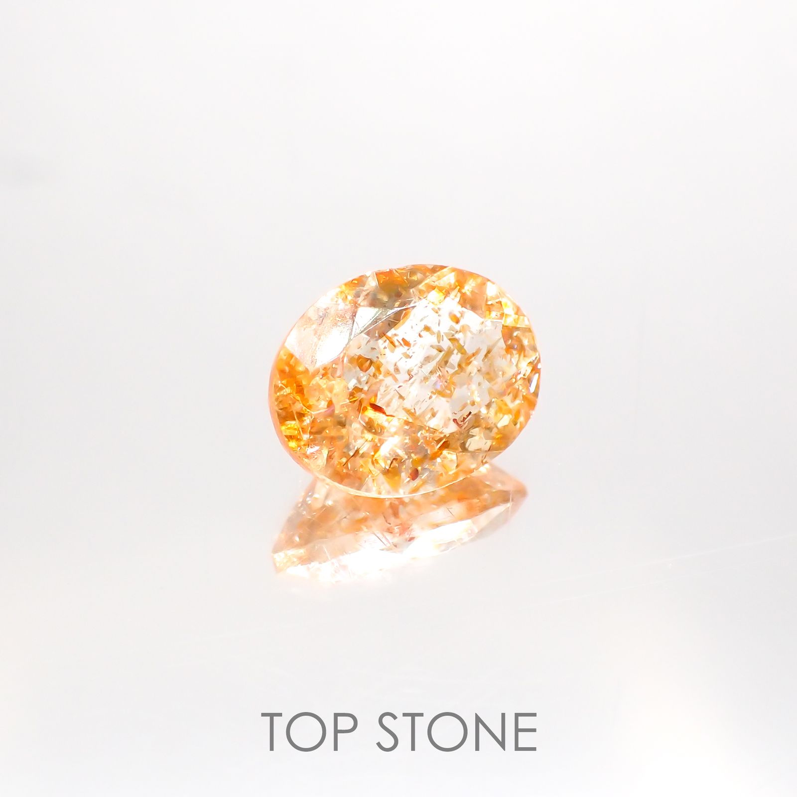 イリュージョンサンストーン インド産 1.58ct[220114209]8.9x6.9mm前後