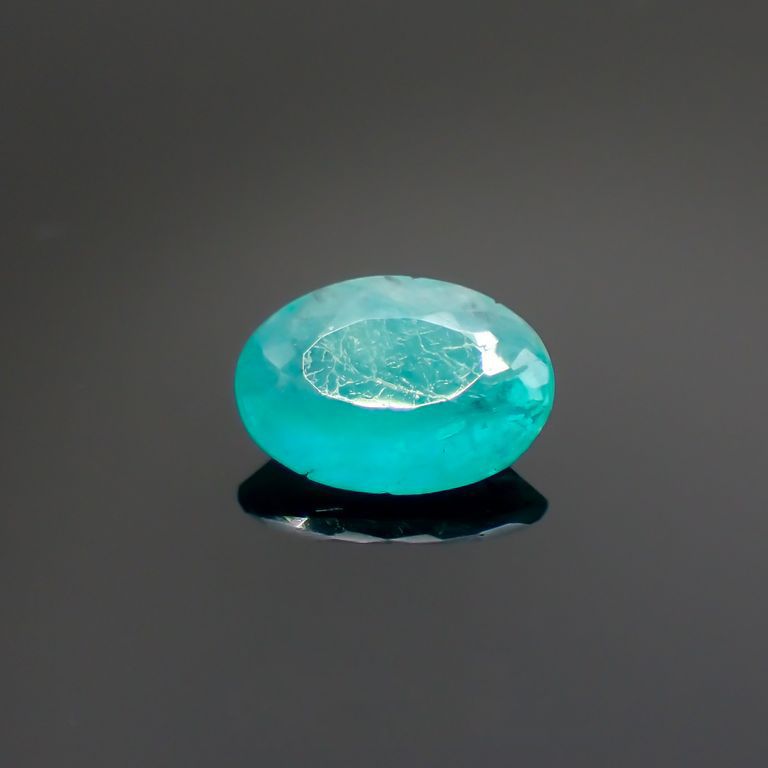パライバトルマリン(宝石名トルマリン/別名パライバ・トルマリン) ブラジル産 0.48ct GIA鑑付[210711764]6.4×4.8mm前後