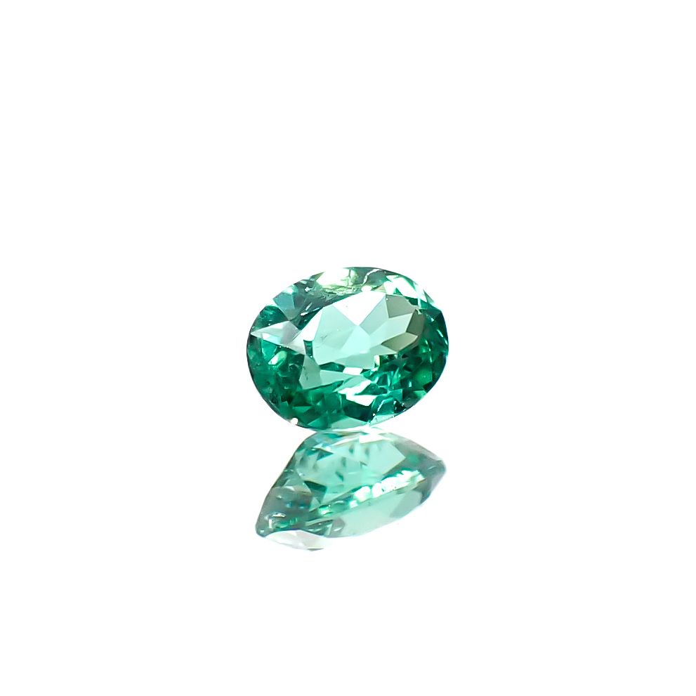 パライバトルマリン(宝石名トルマリン/別名パライバ・トルマリン)ブラジル・キントス鉱山産 0.17ct 識別済[241229540]3.9x3mm前後