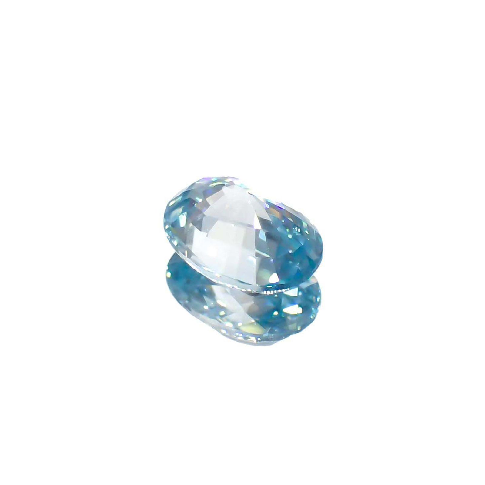 バイカラーブルージルコン カンボジア産 1.92ct [251018647]8x5.9mm前後