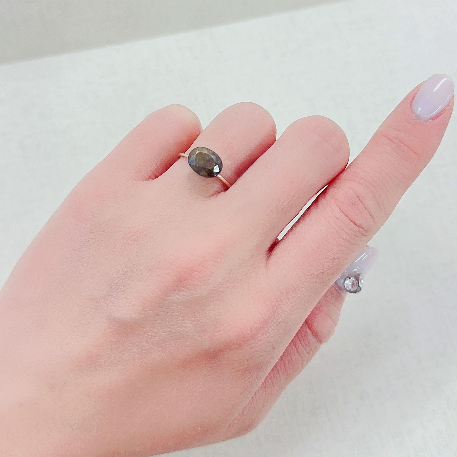 ゴールドシーンサファイア非加熱 ケニア産 2.84ct[230321327]9.4x7.1mm前後