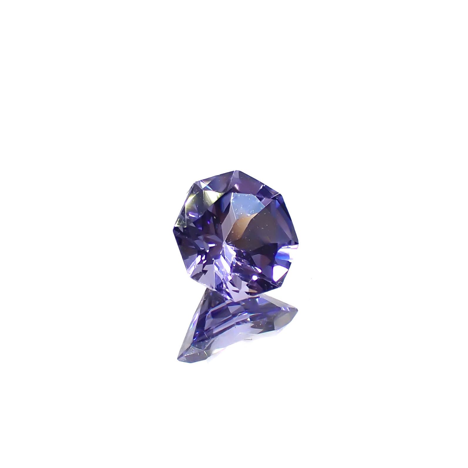 ◇オクタゴンカット◇タンザナイト(宝石名タンザナイト)タンザニア産 0.53ct 識別済[240628131]5.1x5mm前後