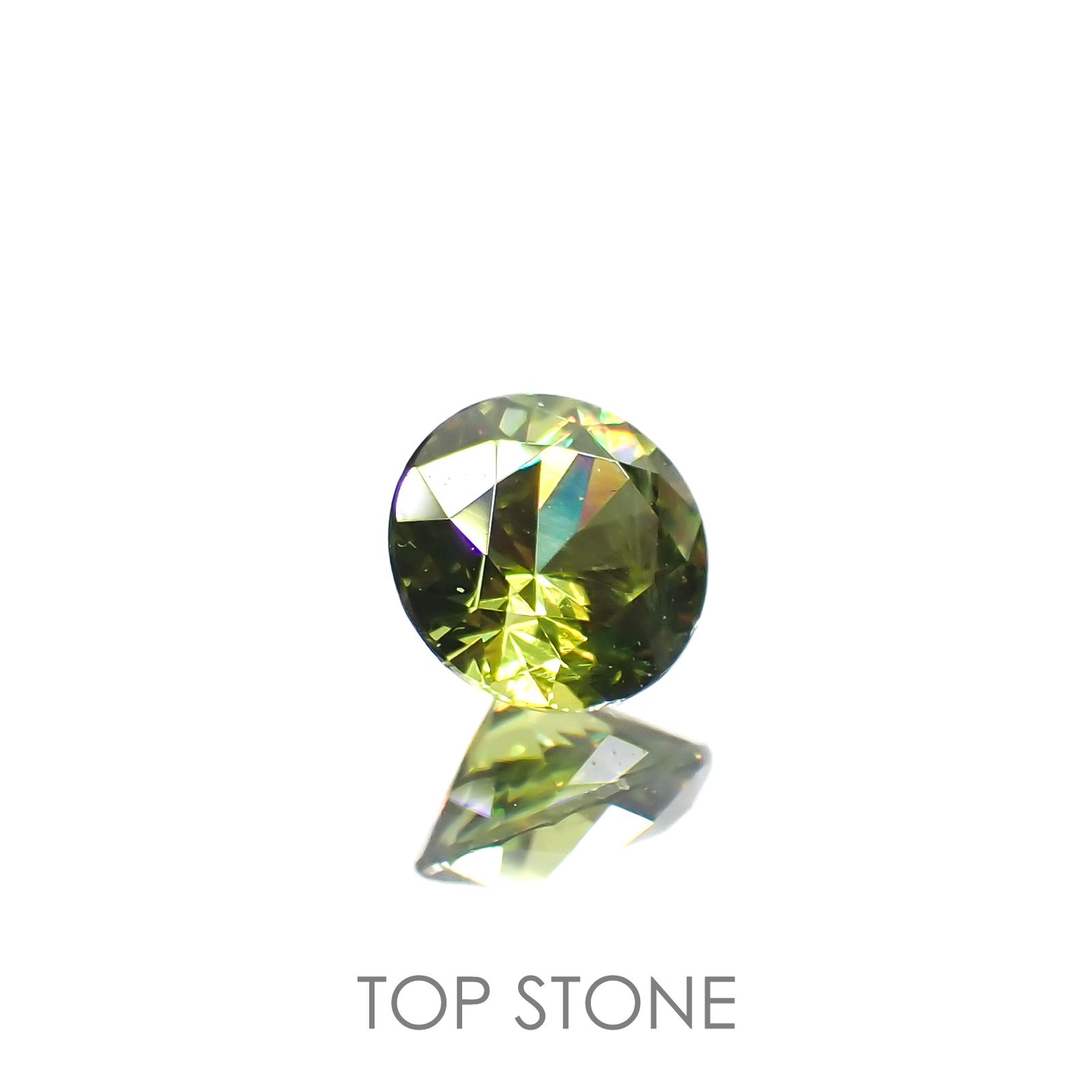 デマントイドガーネット(宝石名デマントイド・ガーネット)ロシア産 0.26ct 識別済[221219463]3.8x3.9mm前後