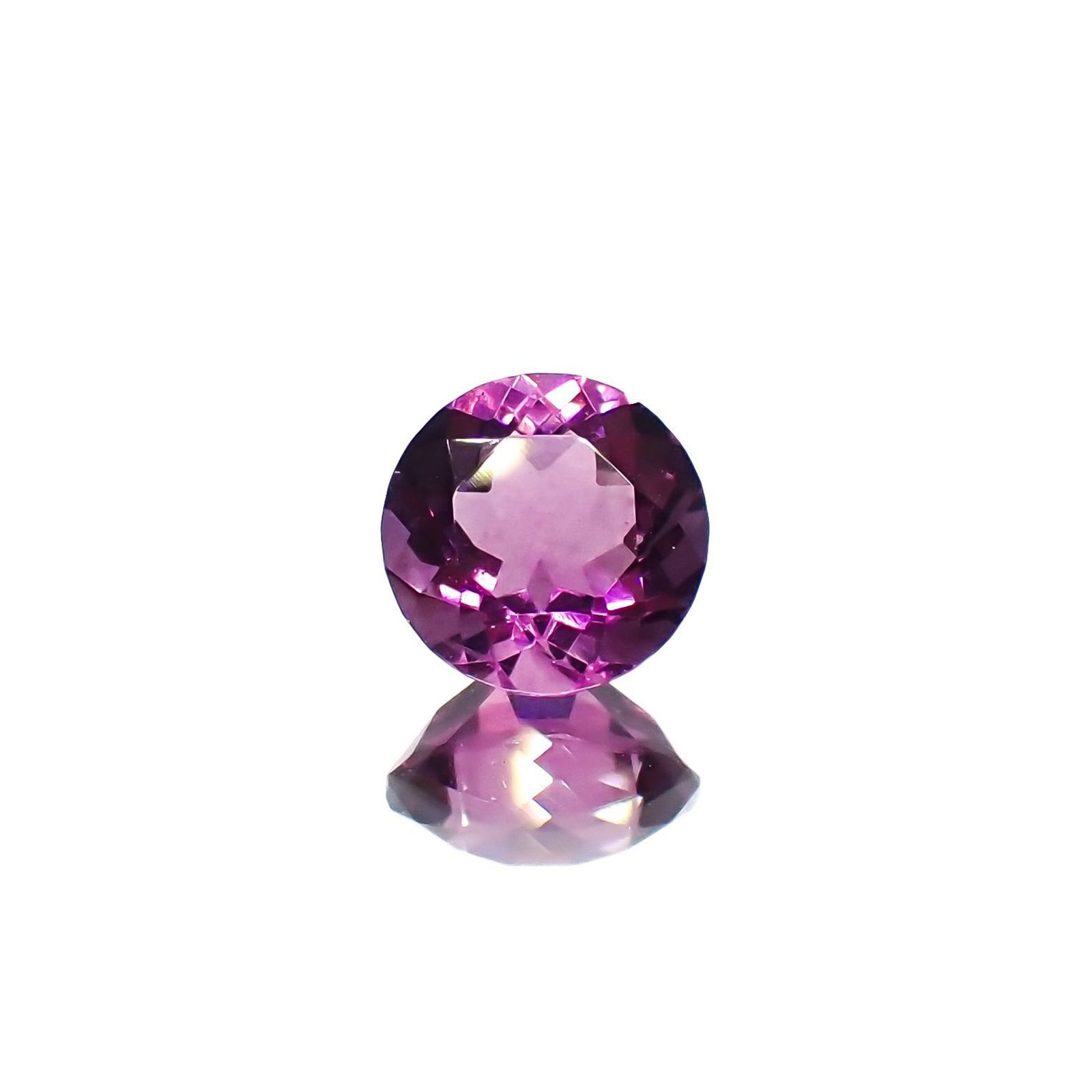 ピンクパープルフローライト 中国産 1.49ct / 7.1x7.1mm前後 [221018447]