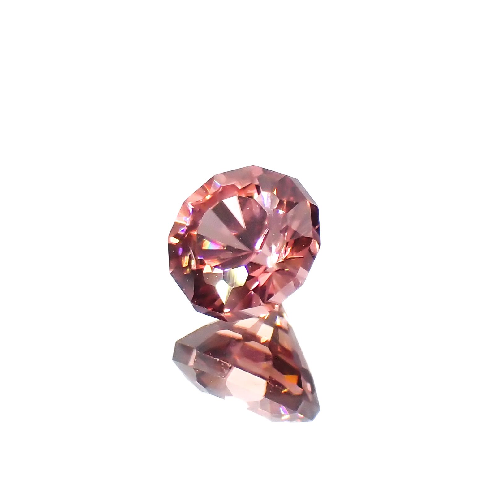 ◇カスタムカット◇ピンクジルコン スリランカ/カンボジア産 0.75ct[230421819]4.8x4.8mm前後