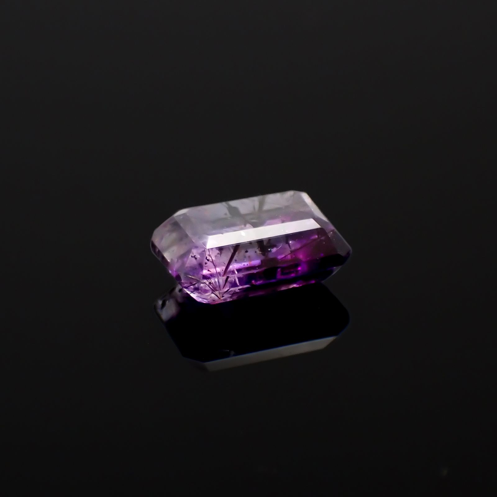 アメジストエレスチャル ナイジェリア産 1.23ct[231224656]7.6x5.2mm前後