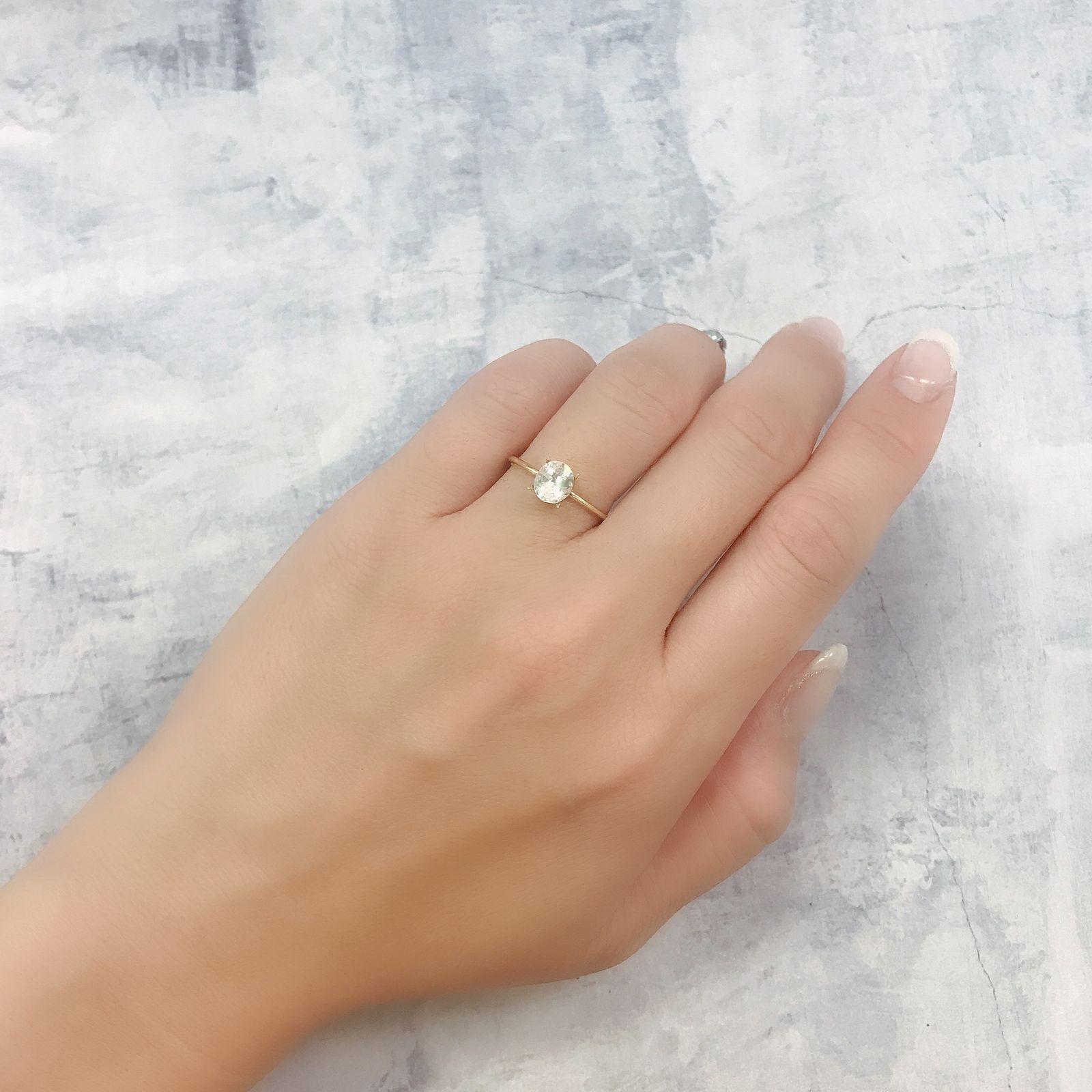 レインボームーンストーン(宝石名ラブラドライト)タンザニア産 0.69ct 識別済[220717206]6.4x5.5mm前後