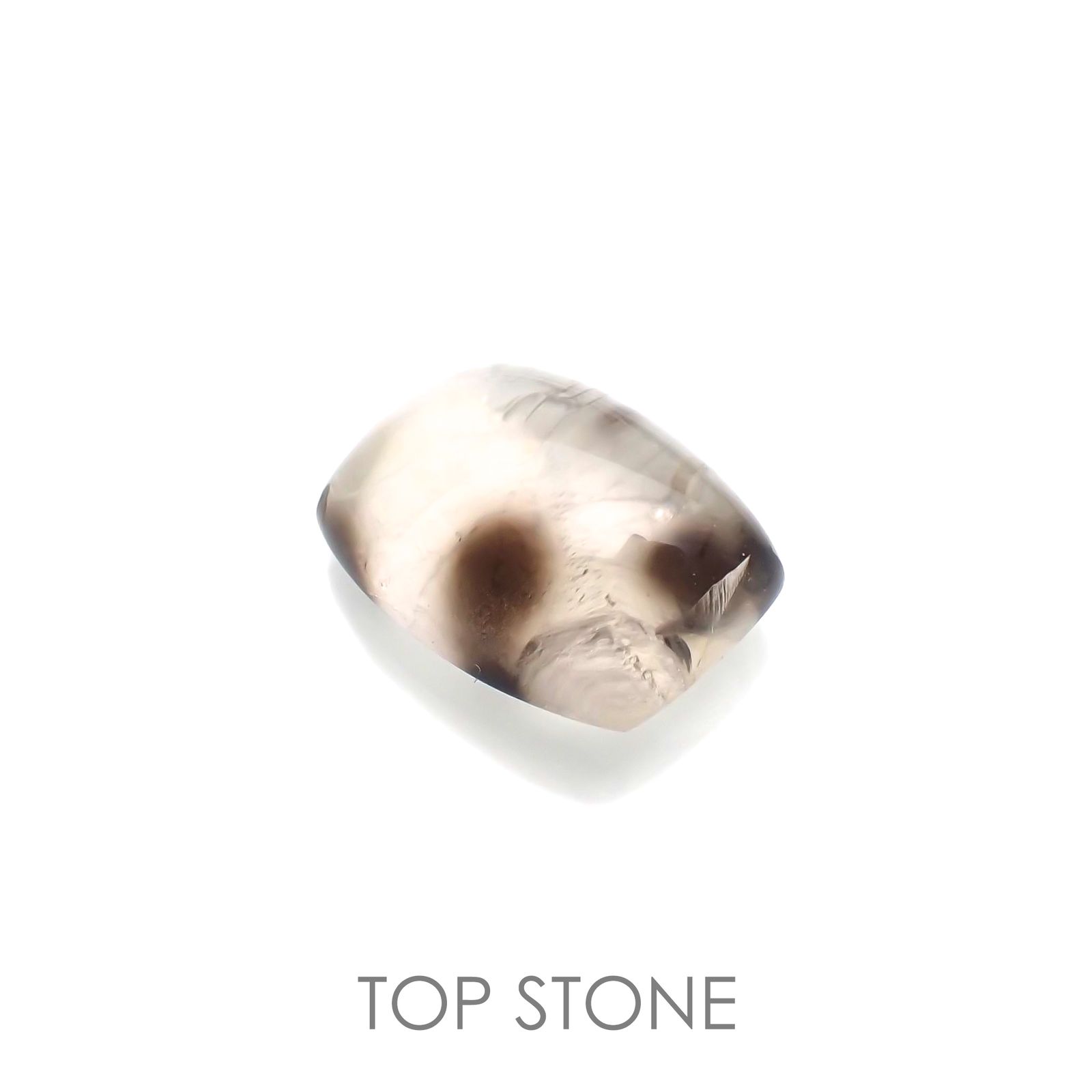 ダルメシアンクォーツ(宝石名ラジエーション・ダメージ・クォーツ) ブラジル産 12.26ct 識別済[210812886]16.3×12mm前後