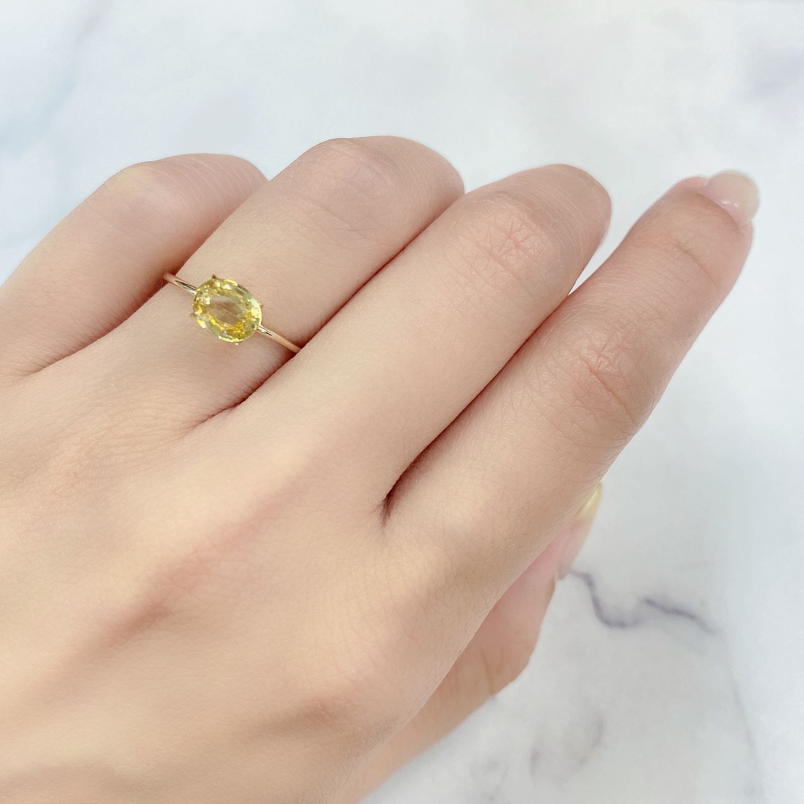 イエロージルコン(宝石名ジルコン)スリランカ/カンボジア産 1.76ct 識別済[230823198]7.2x5.8mm前後