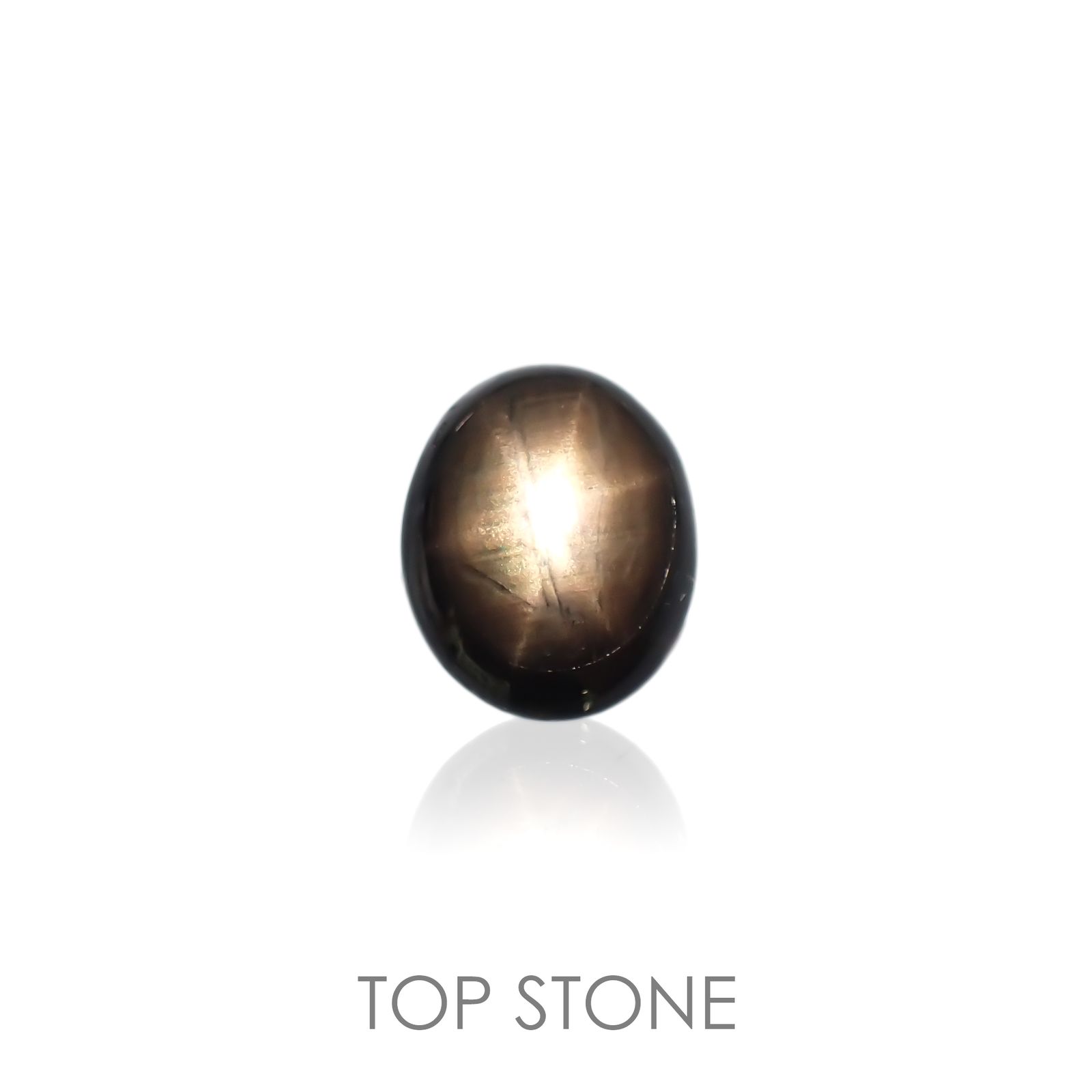 ブラックスターサファイア(宝石名ブラック・スターサファイア) タイ産 4.90ct 識別済[210812913]11.7×9.1mm前後