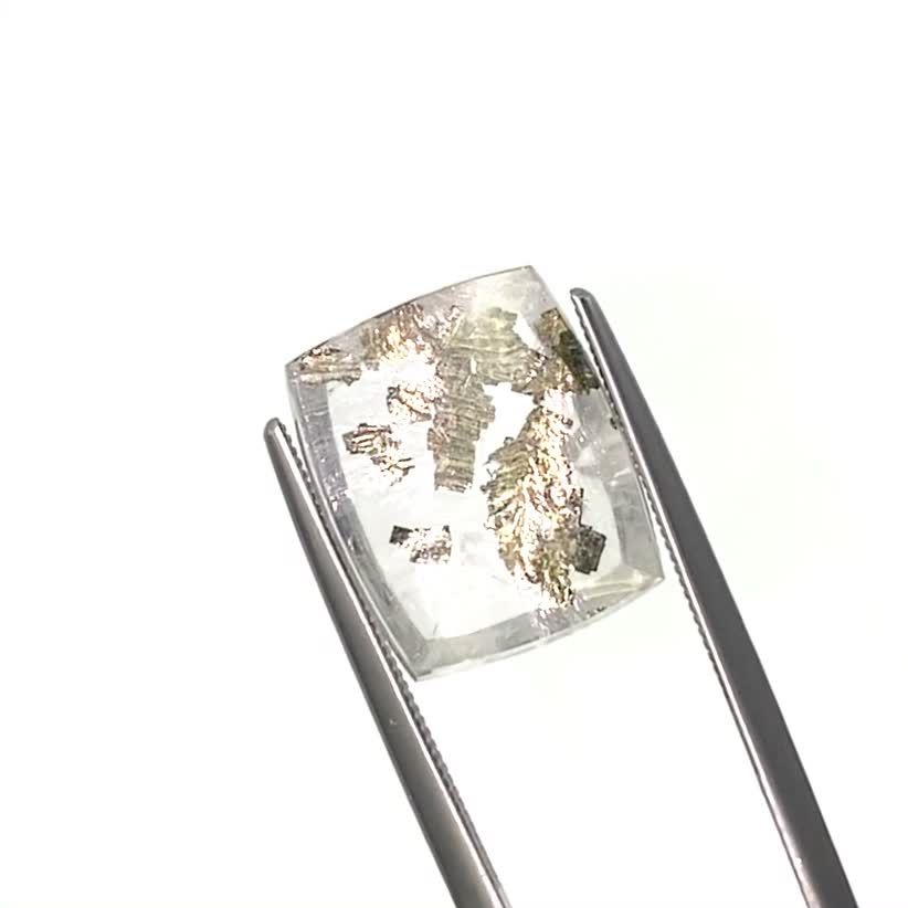 パイライトインクォーツ ブラジル産 8.33ct / 14.1x11.7mm前後