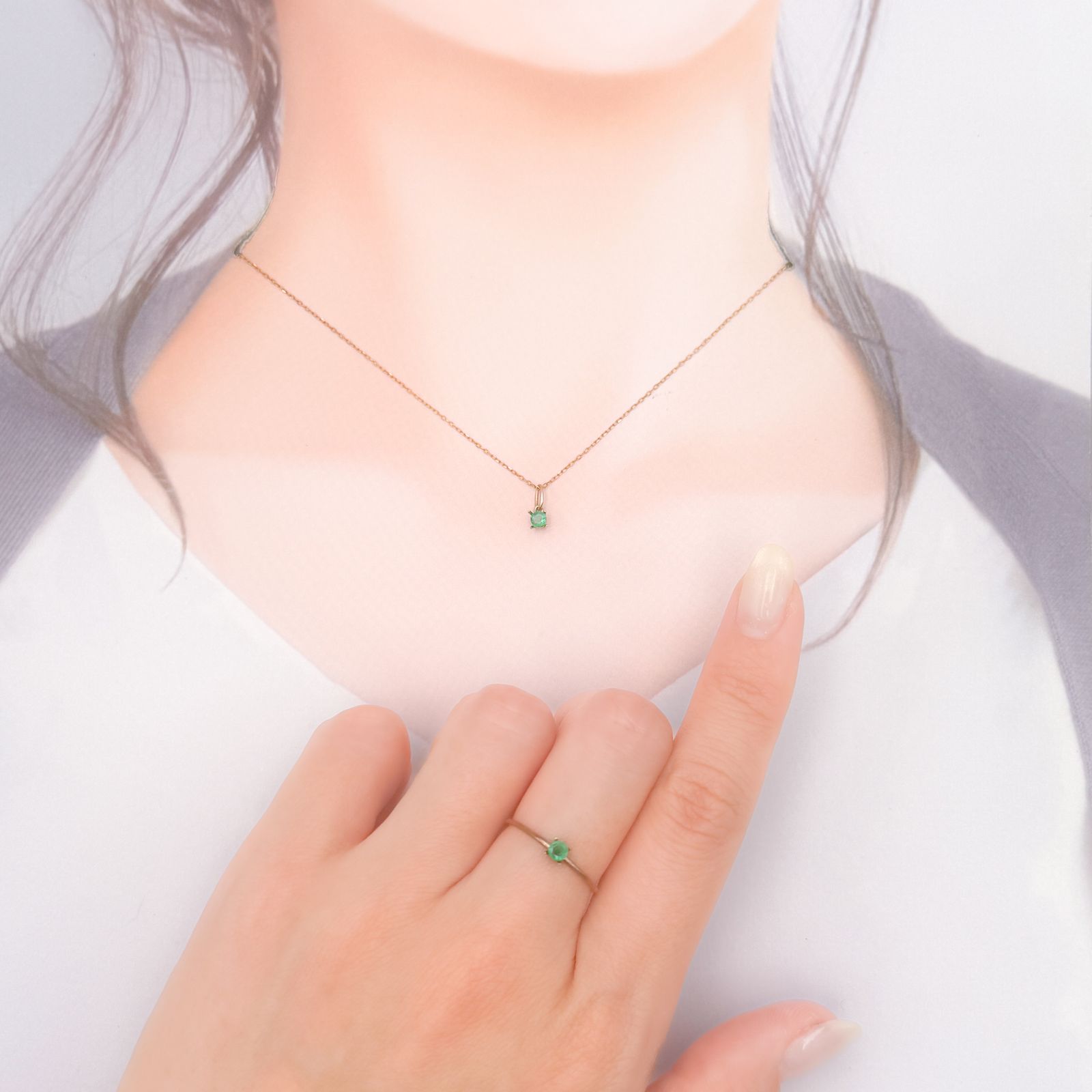 ◇ペアセット◇エメラルド コロンビア産 0.21ct(2pcs合計) [250430244]2.9x2.9mm前後