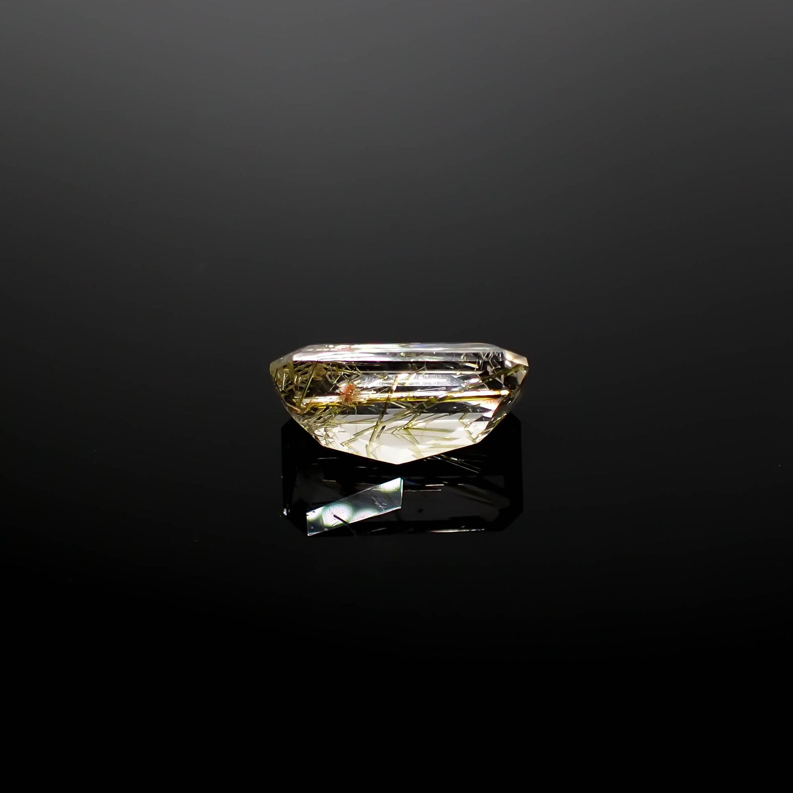 エピドートインクォーツ ブラジル産 5.71ct[240728463]15x8.3mm前後