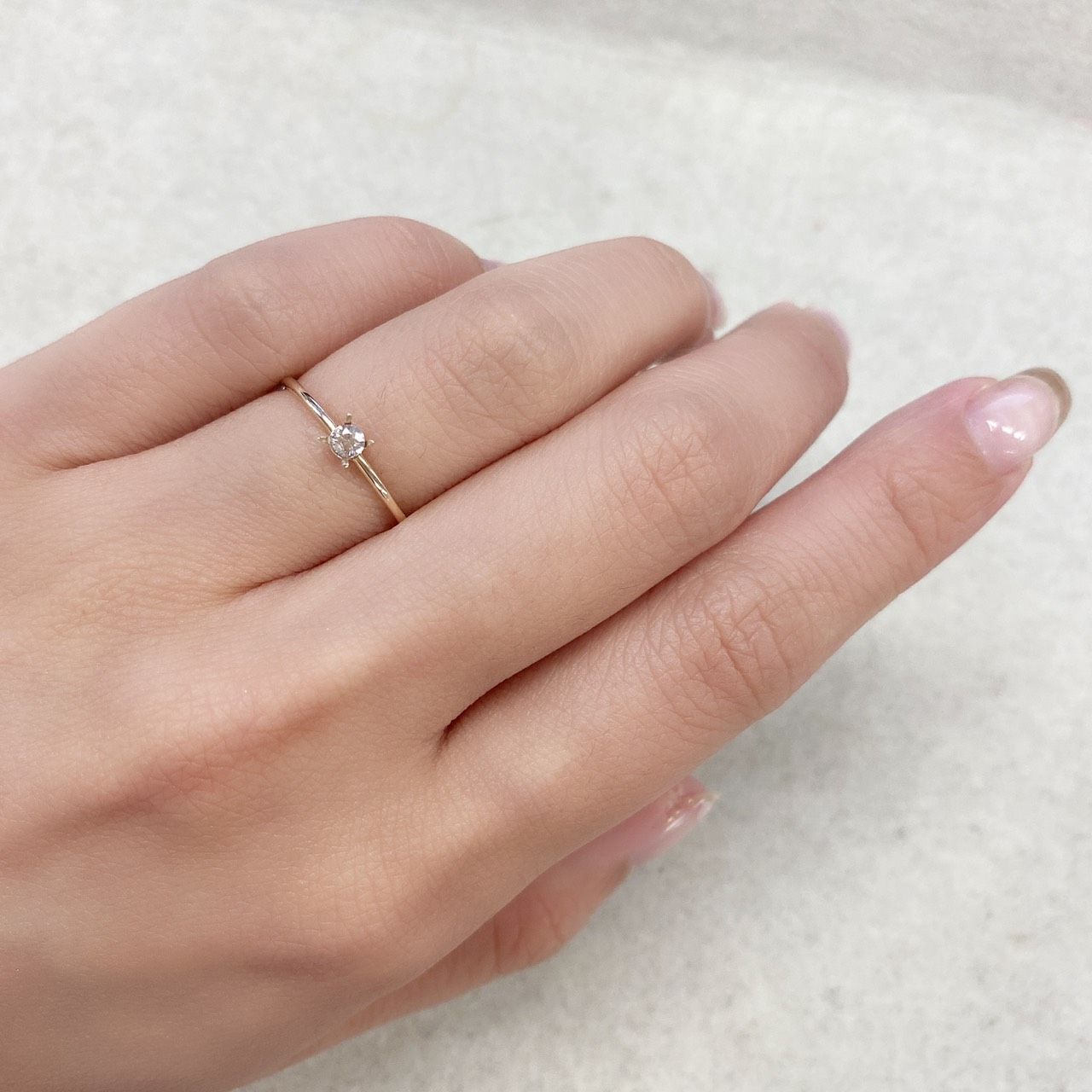 ピンクダイヤモンド(宝石名ダイヤモンド) I-1 / VERY LIGHT PINK 0.077ct ソ付(CGL)[210711792]2.7×2.7mm前後