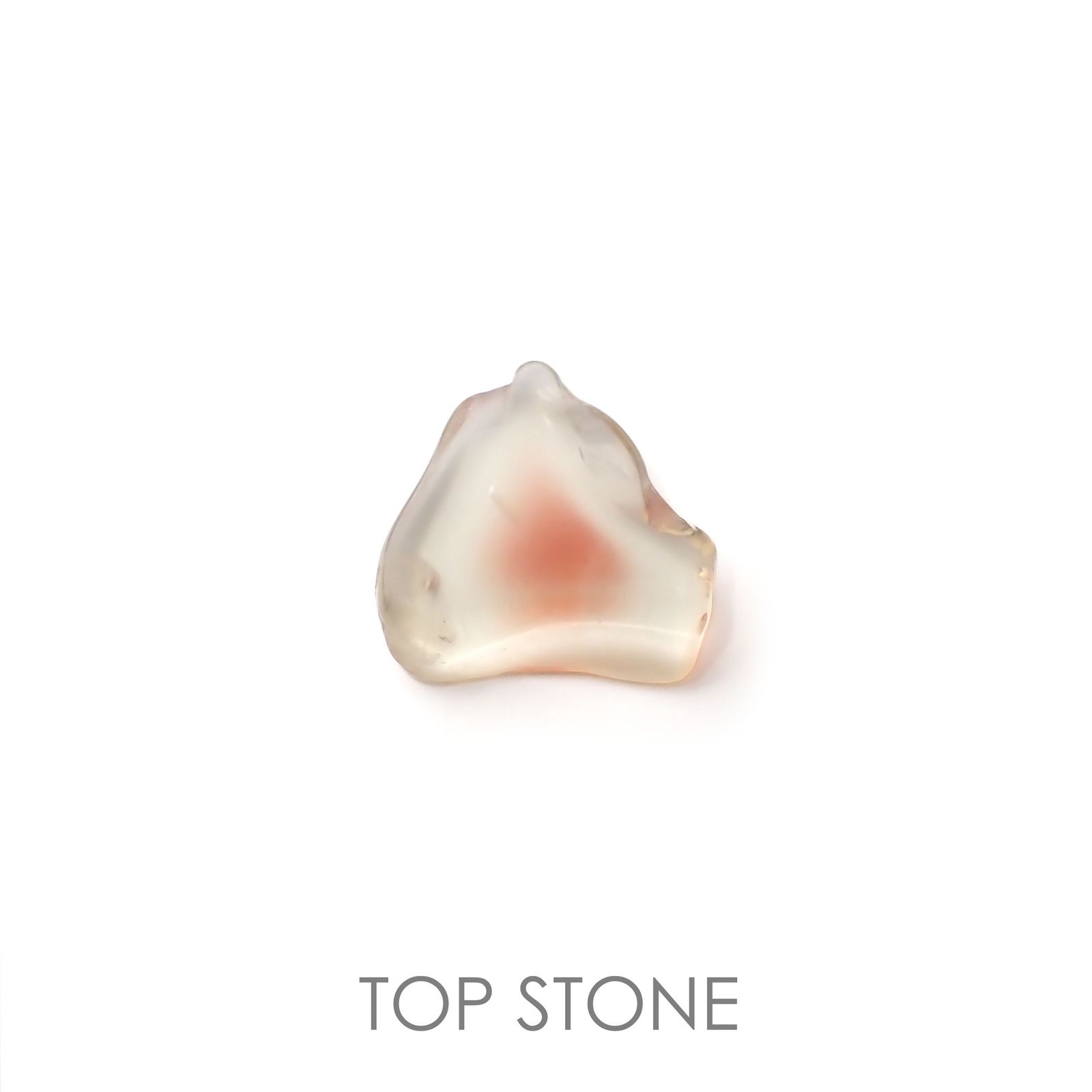 オレゴンサンストーン 原石スライス磨き アメリカ・オレゴン州産 3.85ct[220918001]13.4x13.4mm前後
