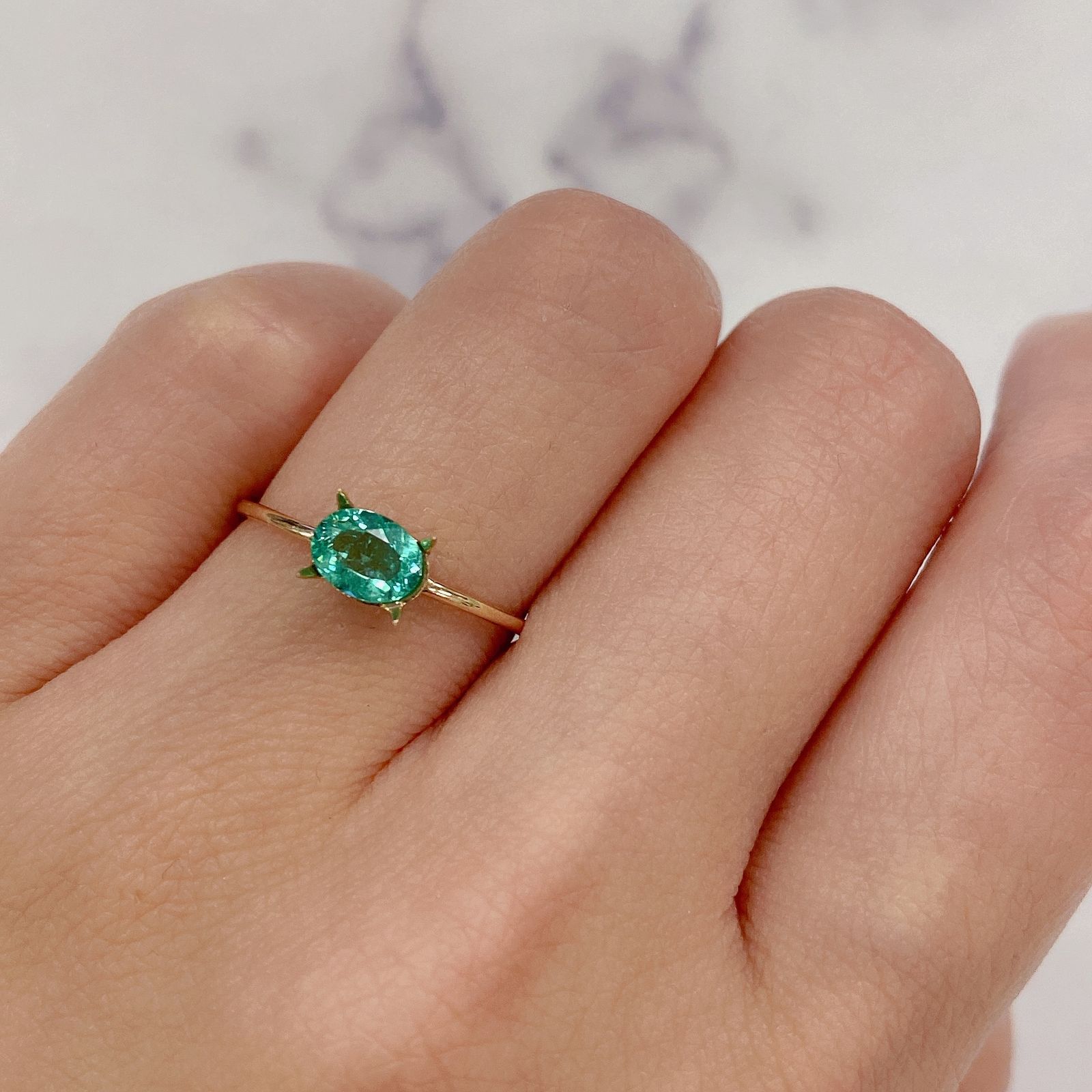 パライバトルマリン(宝石名トルマリン/別名パライバ・トルマリン) ブラジル産 0.479ct ソ付(宝貴協)[20052682]6×4.5mm前後