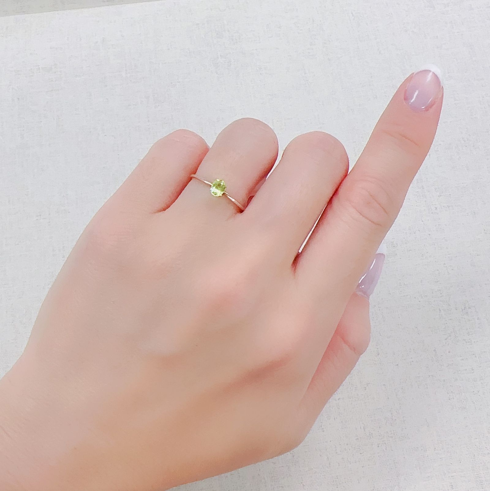 パロットクリソベリル(宝石名クリソベリル)インド産 0.31ct 識別済[230421808]4.6x3.5mm前後