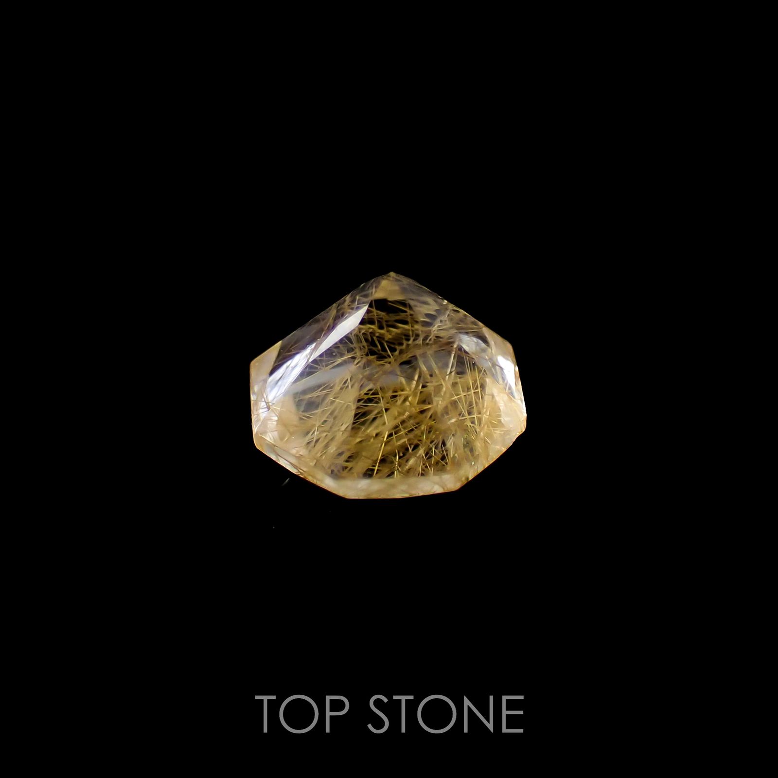 ◇オクタゴンカット◇ルチルクォーツSA(宝石名ルチルレイテッド・クォーツ)ブラジル産 0.53ct 識別済[220817468]5.1x5mm前後