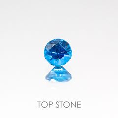 ネオンブルーアパタイト(宝石名アパタイト) ブラジル産 0.11ct 識別済[20117495]2.9×2.9mm前後