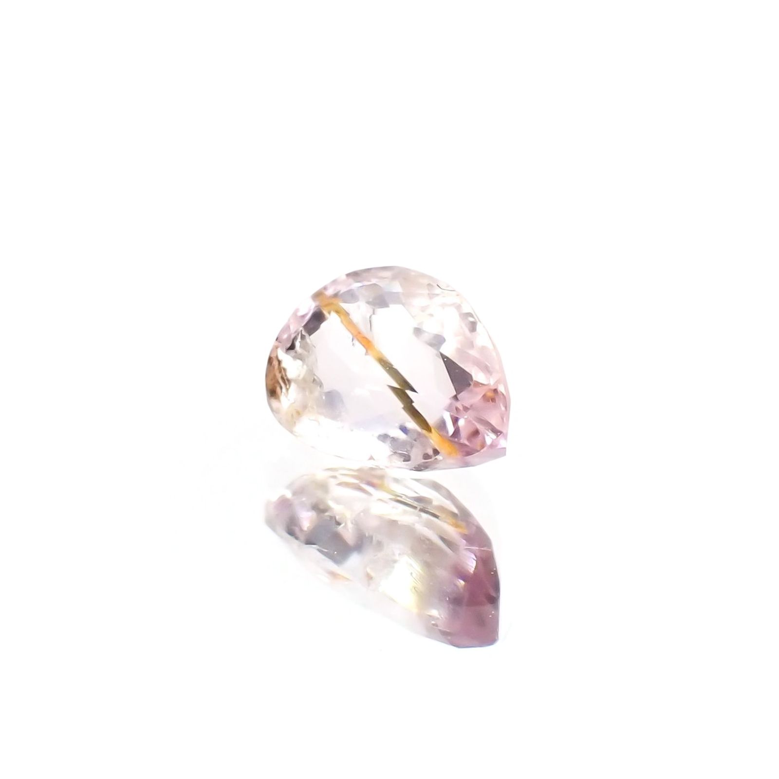 ピンクポードレッタイト (宝石名ポードレッタイト )ビルマ産 ソ付(彩珠) 0.383ct / 6x4.2mm前後 [231023922]