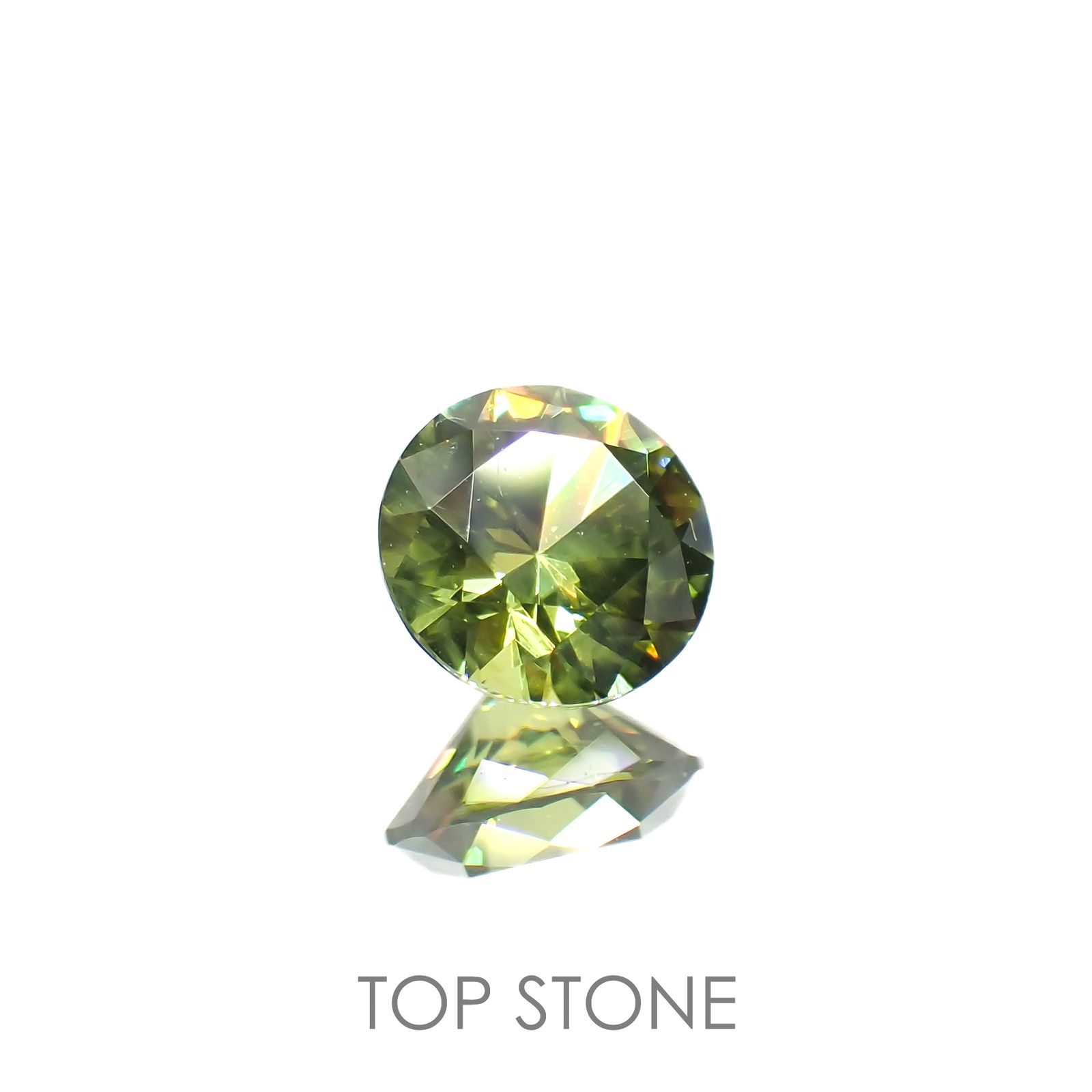 デマントイドガーネット(宝石名デマントイド・ガーネット)ロシア産 0.34ct 識別済[221219468]4.3x4.3mm前後