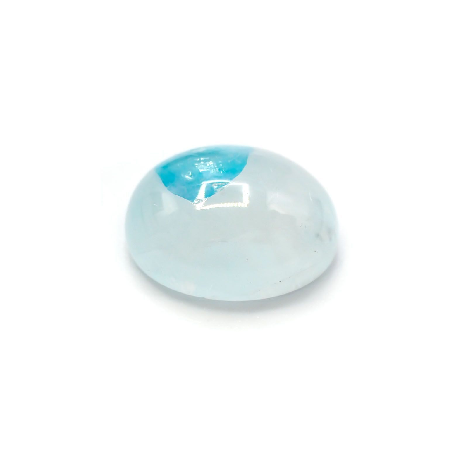 パライバトルマリンインクォーツ ブラジル産 ルース 3.86ct[210310303]10.9×8.9mm前後