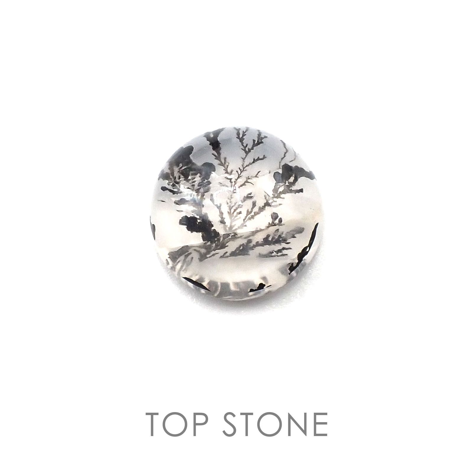 デンドリチッククォーツ ブラジル産 ルース 22.74ct[20084948]17.7×17.8mm前後
