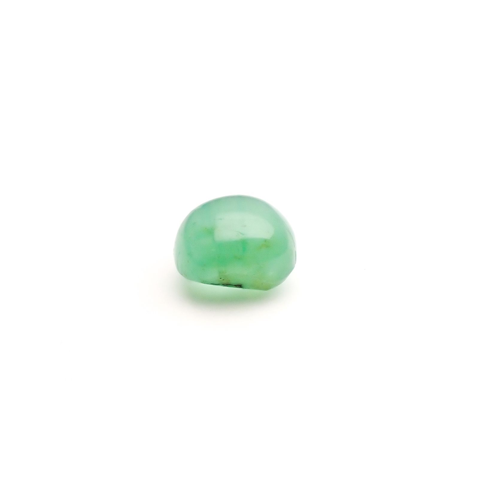 エメラルドキャッツアイ(宝石名エメラルド・キャッツアイ) コロンビア産 0.899ct ソ付(彩珠)[210711665]5.8×5mm前後