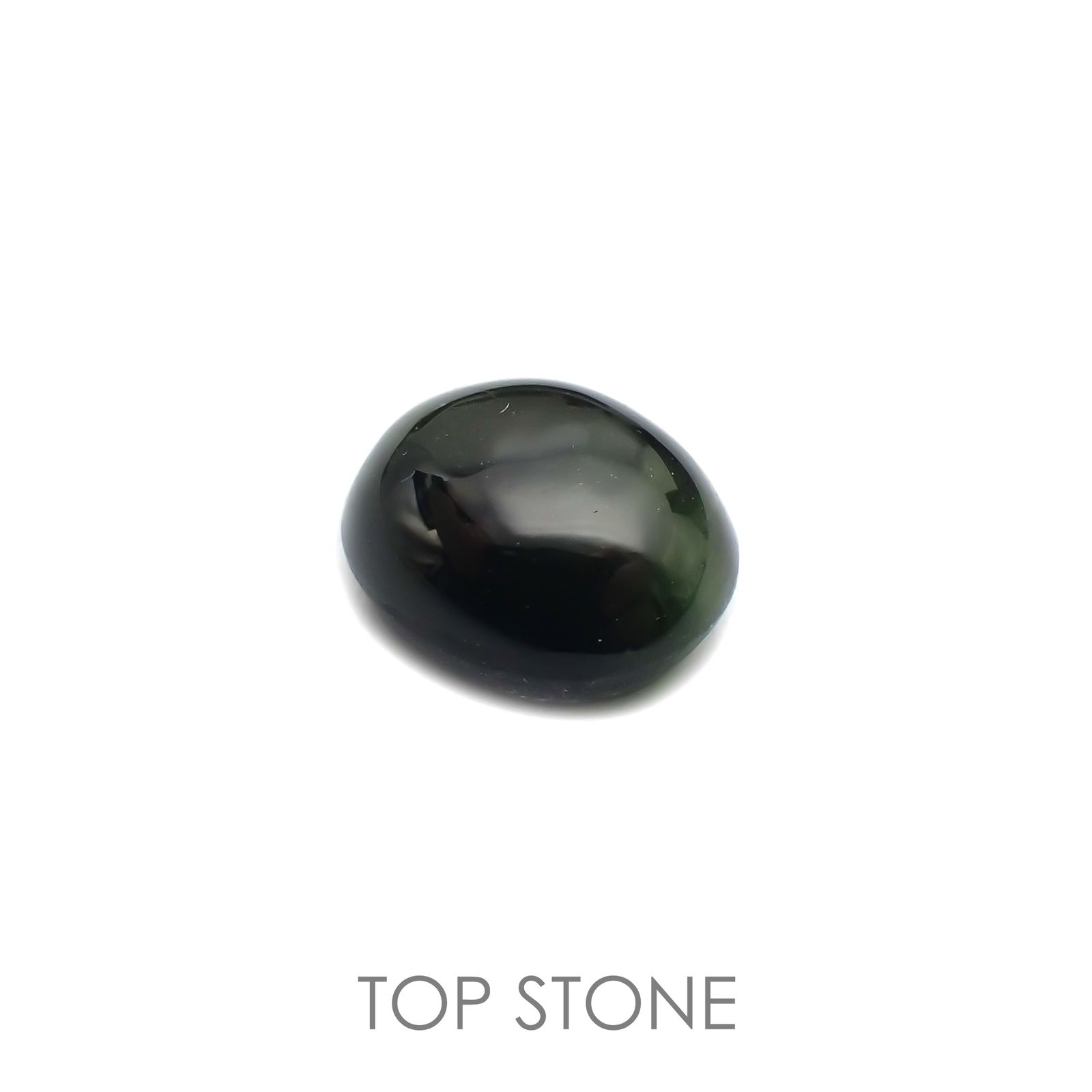 ダイオプサイドキャッツアイ(宝石名ダイオプサイド・キャッツアイ) ロシア産 4.13ct 識別済[19111591]9.8×8mm前後