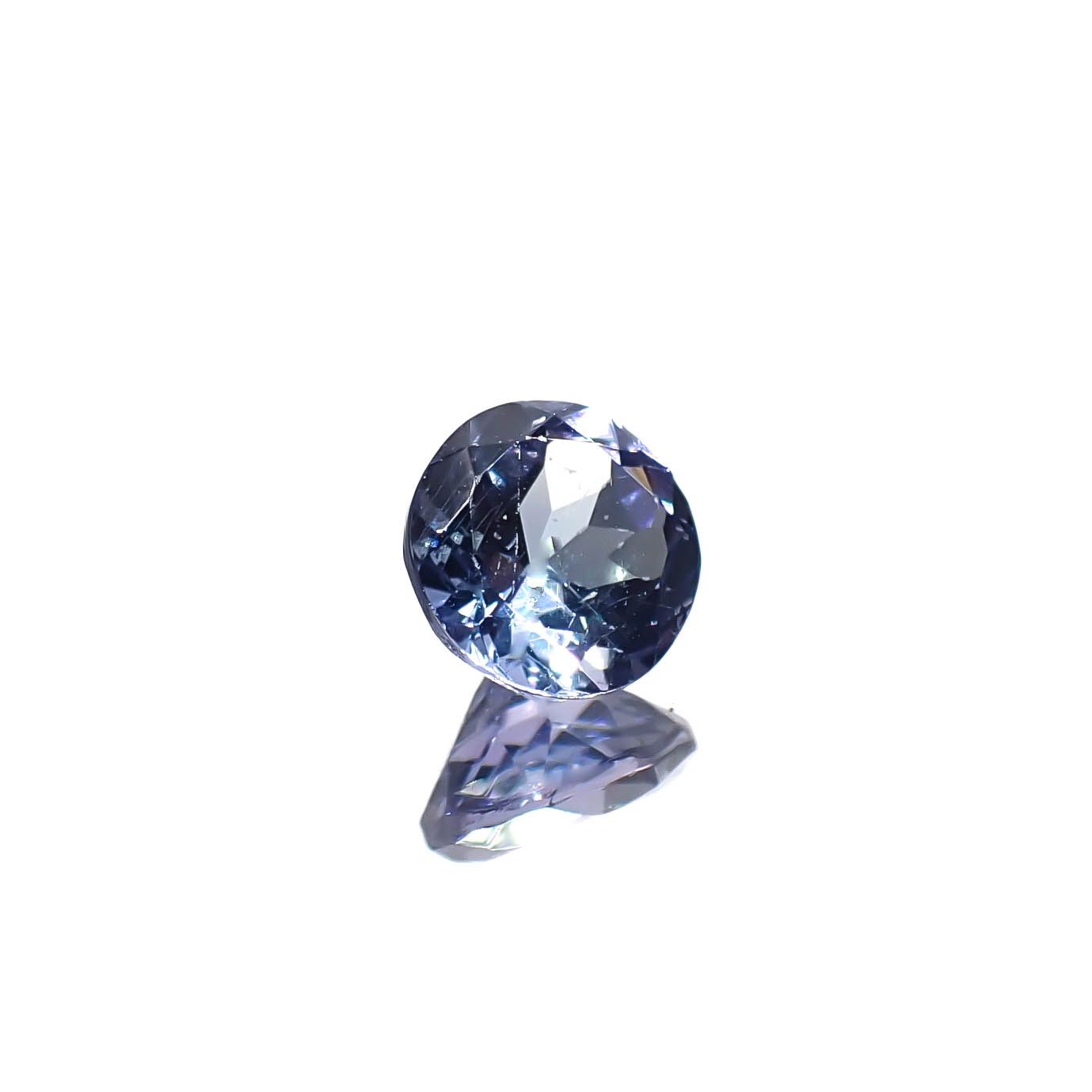バイカラータンザナイト(宝石名ゾイサイト)タンザニア産 0.58ct 識別済[240828608]5.1x5.1mm前後