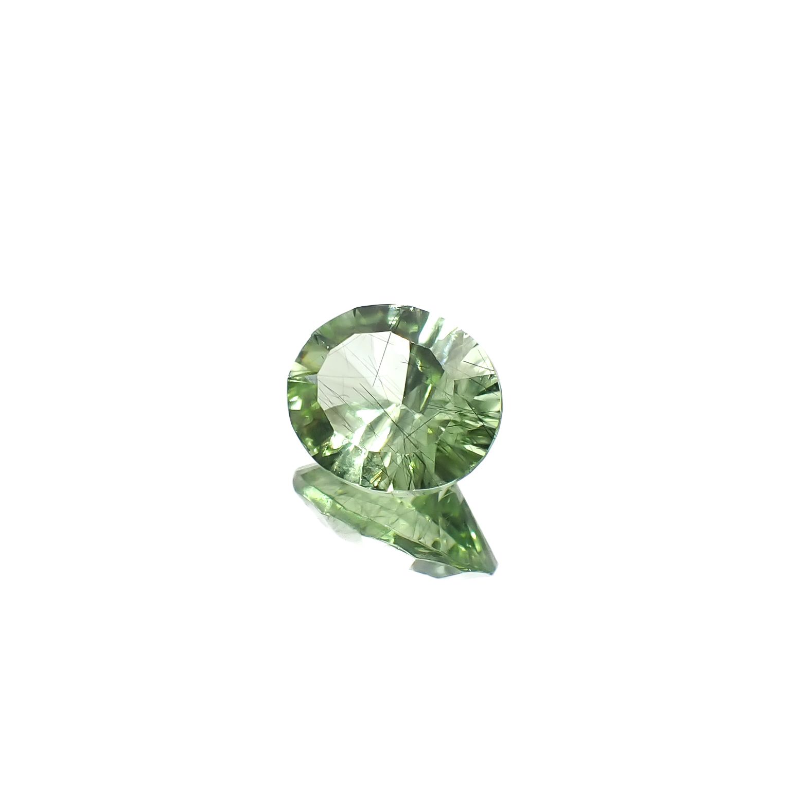 ◇コンケーブカット◇ルドウィジャイトインペリドット パキスタン産 1.72ct[240628418]8.9x6.9mm前後