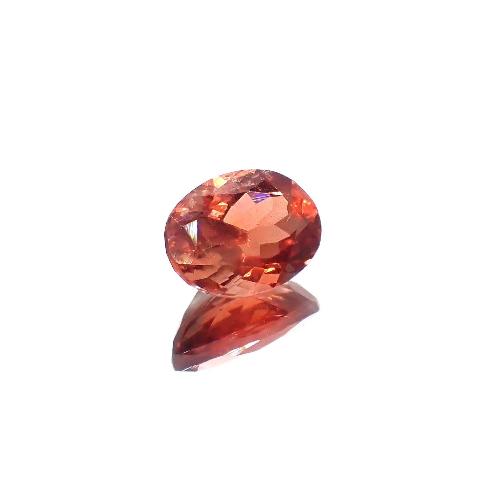 エチオピアサンストーン(宝石名アンデシン・ラブラドライト)エチオピア産 識別済 1.25ct / 8.1x5.9mm前後 [230321311]