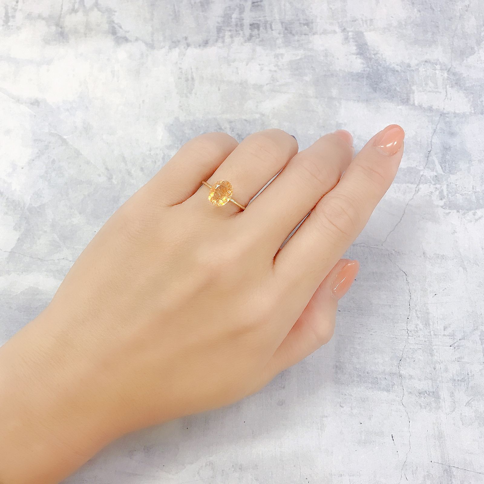 イリュージョンサンストーン インド産 1.77ct[220917577]8.9x7.1mm前後