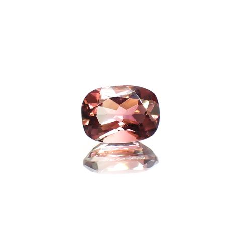バイカラートルマリン(宝石名トルマリン)コンゴ産 1.06ct 識別済[250114999]7.4x5.5mm前後