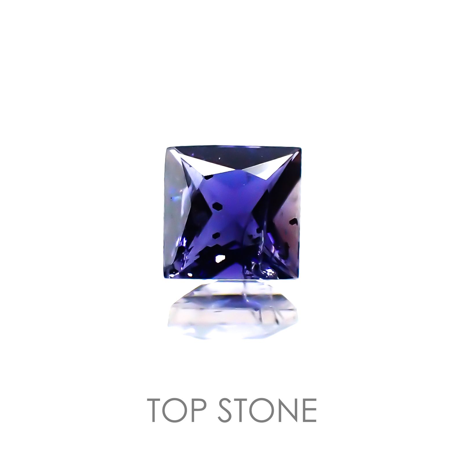 ◇プリンセスカット◇アイオライトサンストーン インド・ブラジル産 ルース 0.27ct[20128416]4×4mm前後