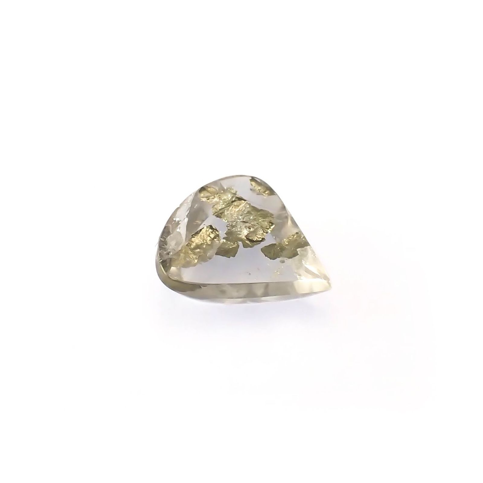 パイライトインクォーツ(マーカサイトインクォーツ) ブラジル産 7.28ct / 15.3x14.3mm前後 [240225917]