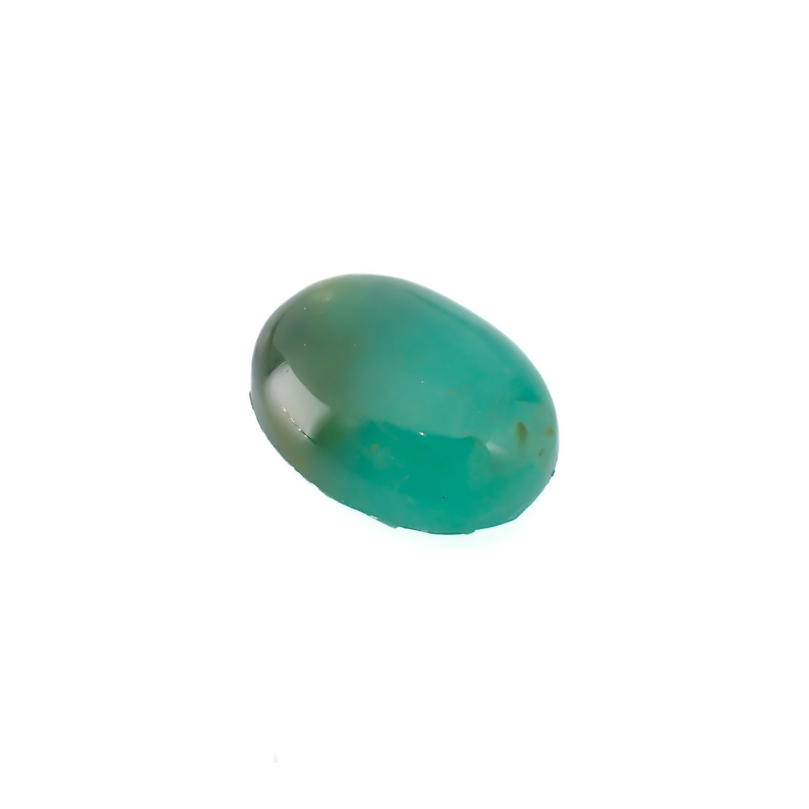 ジェムシリカ(宝石名クリソコーラ・カルセドニー)ペルー産 12.22ct 識別済[220716982]17.7x12.9mm前後