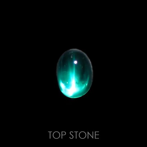 エメラルドキャッツアイ(宝石名エメラルド)コロンビア産 0.39ct 識別済[220115182]4.9x3.5mm前後