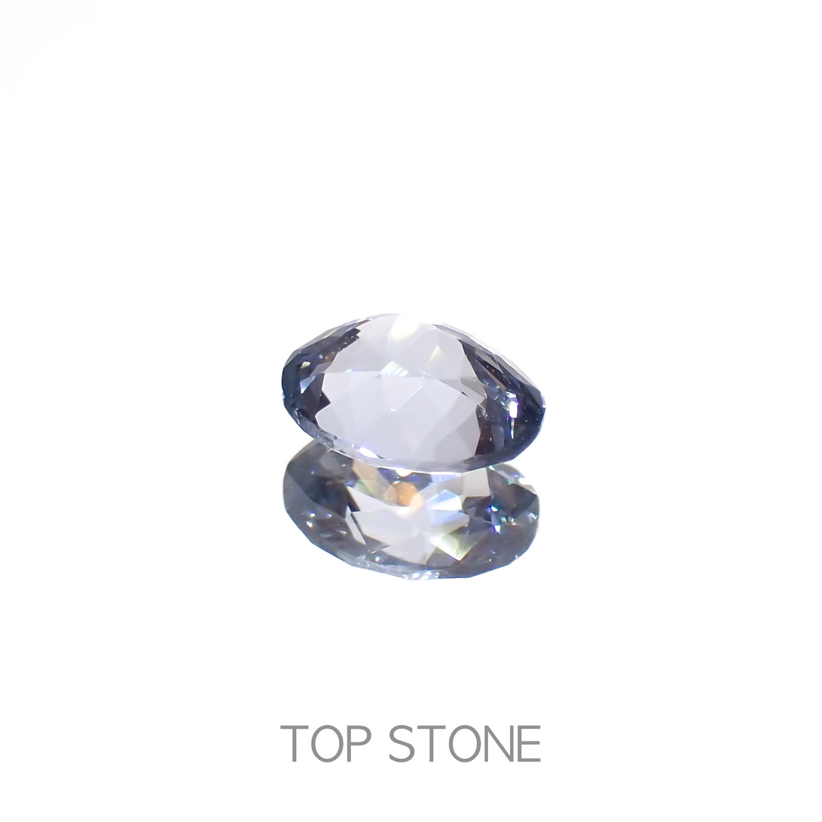 グレイッシュブルースピネル(宝石名スピネル)ビルマ/マダガスカル産 0.39ct 識別済[230220658]5x3.9mm前後