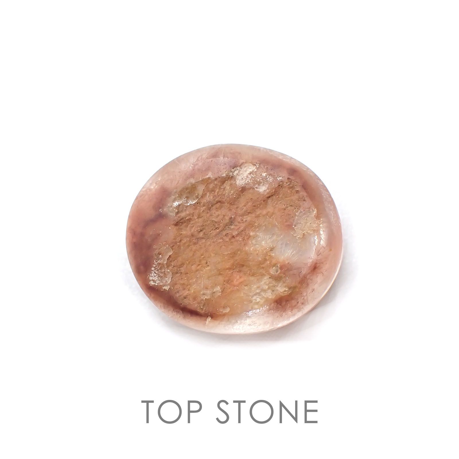 ピンクデュモルチェライトインクォーツ ブラジル産 9.11ct[21019090]14.5×12.9mm前後