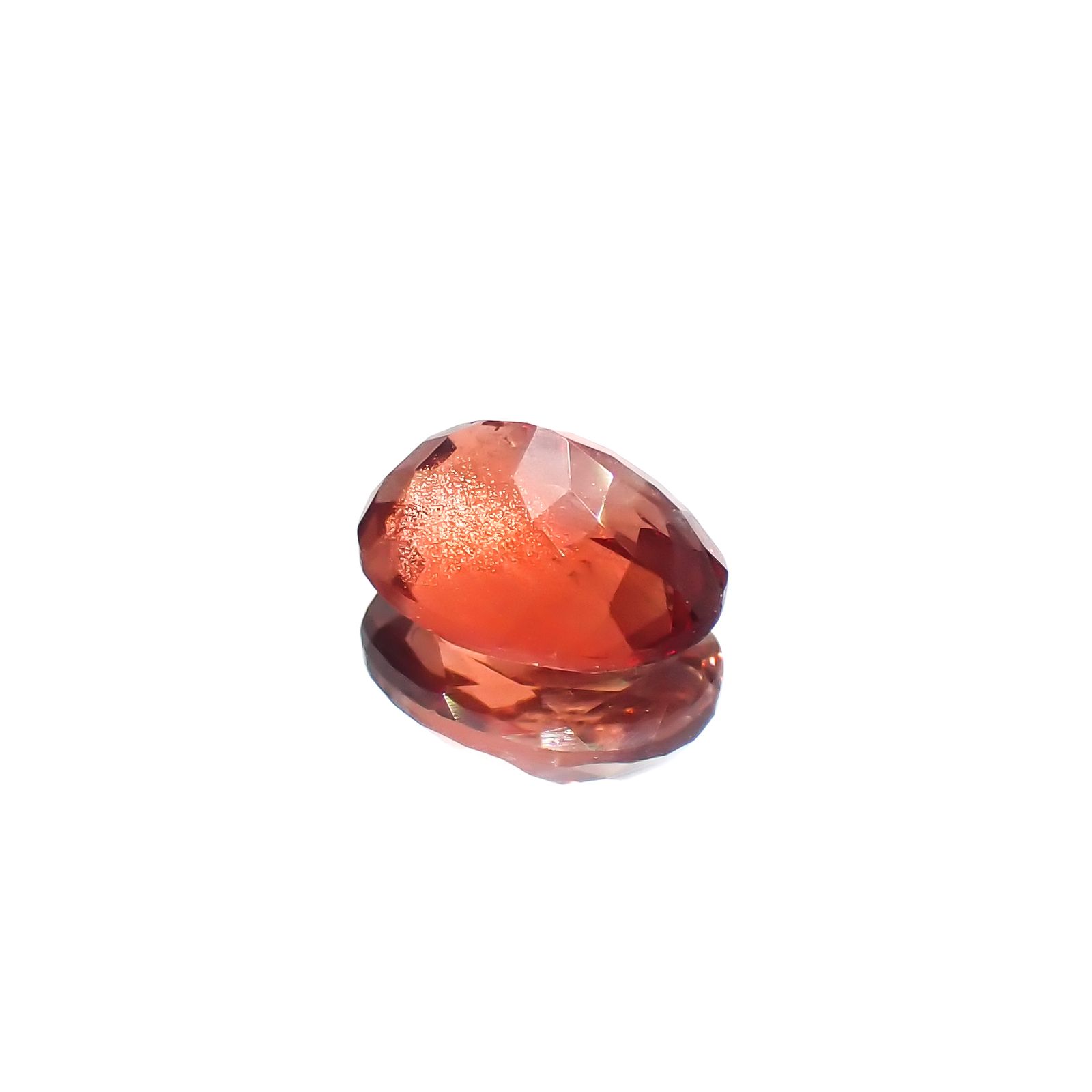 エチオピアサンストーン(宝石名アンデシン・ラブラドライト)エチオピア産 1.25ct 識別済[230321311]8.1x5.9mm前後