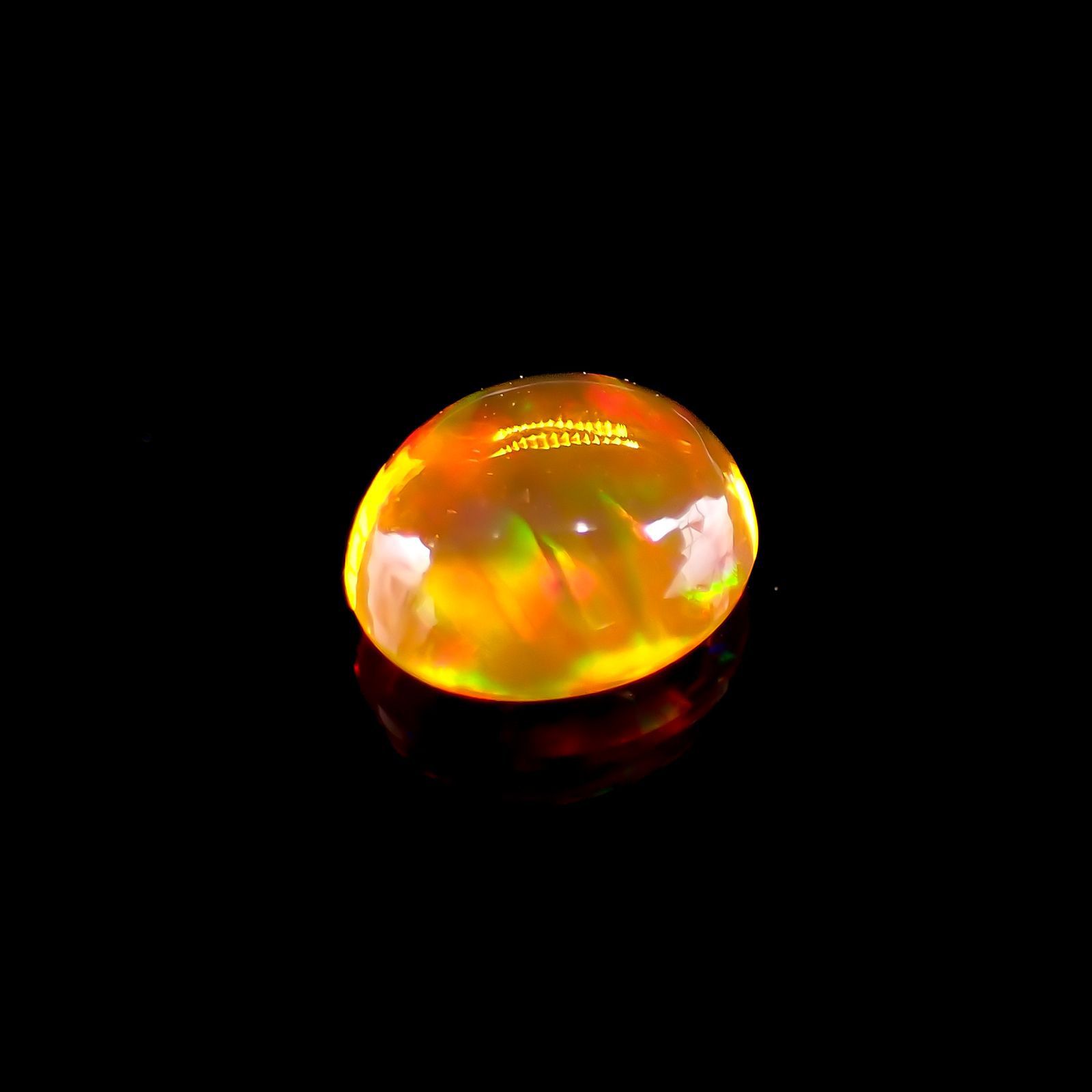 ファイヤーオパール メキシコ産 0.60ct[220917618]6.4x5.7mm前後