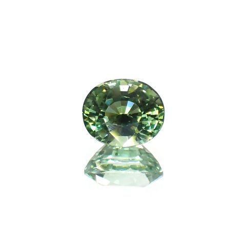 ミントトルマリン(宝石名グリーン・トルマリン) ルワンダ産 ソ付(彩珠) 1.619ct / 7.8x6.5mm前後 [260313631]